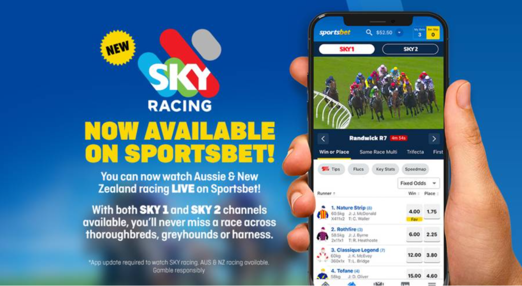 Sky Racing now available Free at Sportsbet Watch Sky Racing 1 and 2