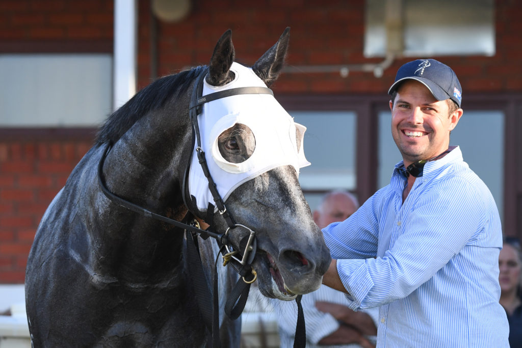 Michael Hickmott Taunting opposition at Sandown