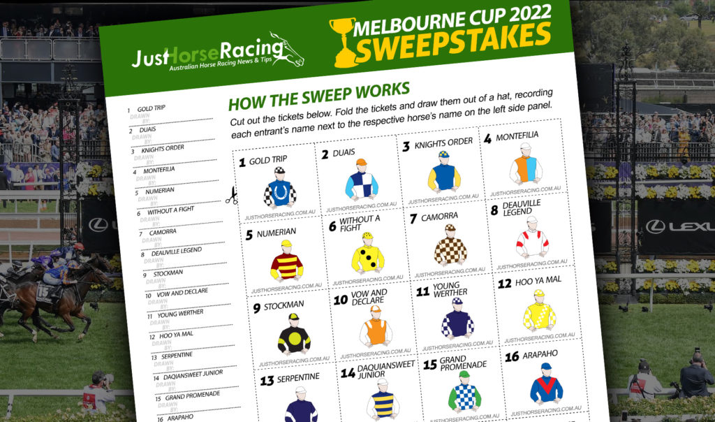 Melbourne Cup Office Sweep Form A4 Free 2023