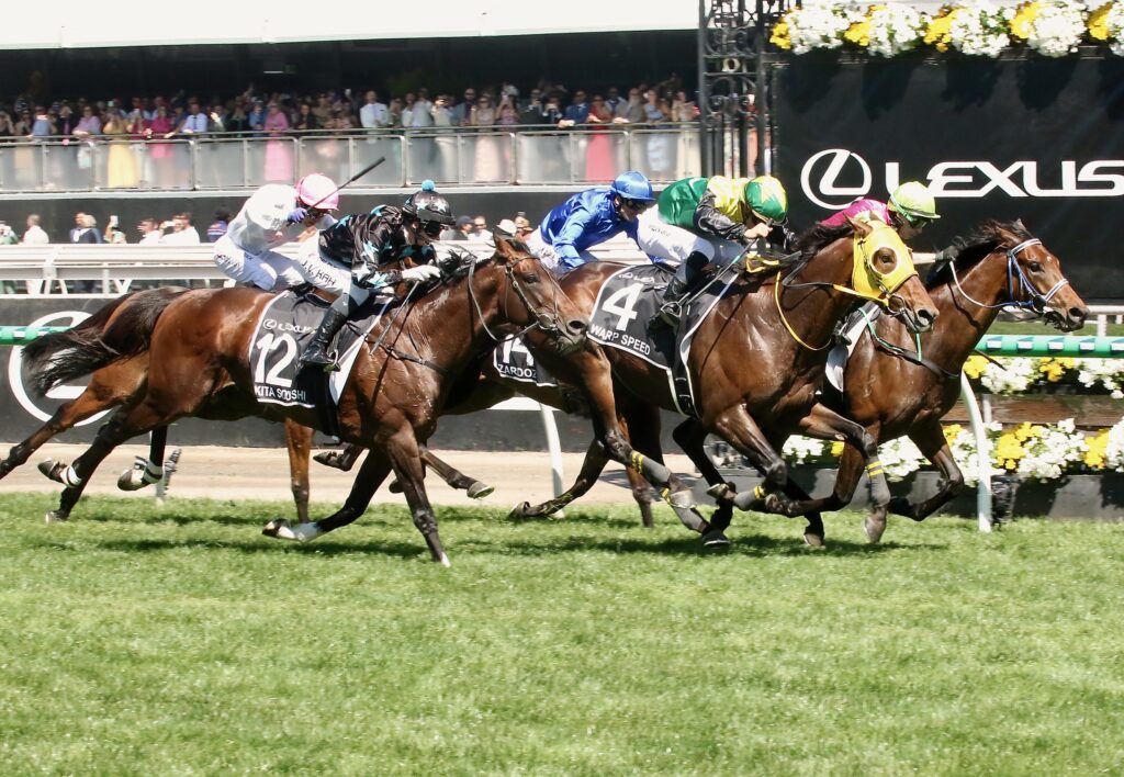 Dolan and Laxon cruising to Melbourne Cup success